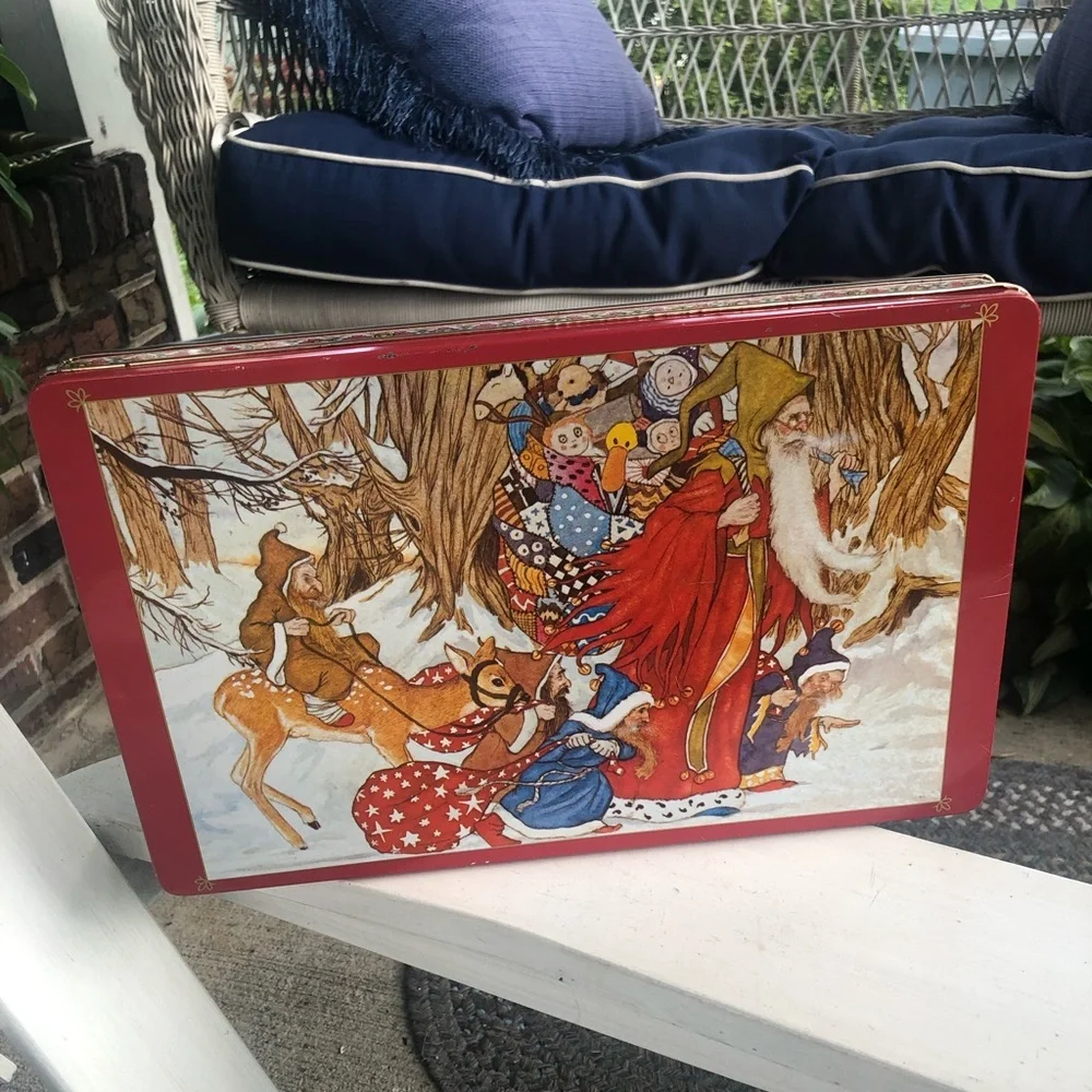 Vintage Christmas St. Nick Tin